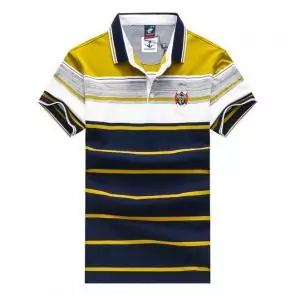 shark hommes t-shirt polo shirt summer lapel stripe shark sign embroidery yellow